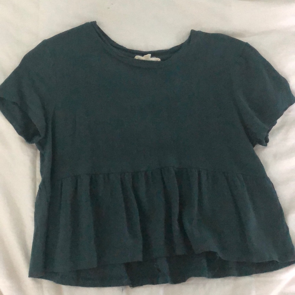 dark green shirt